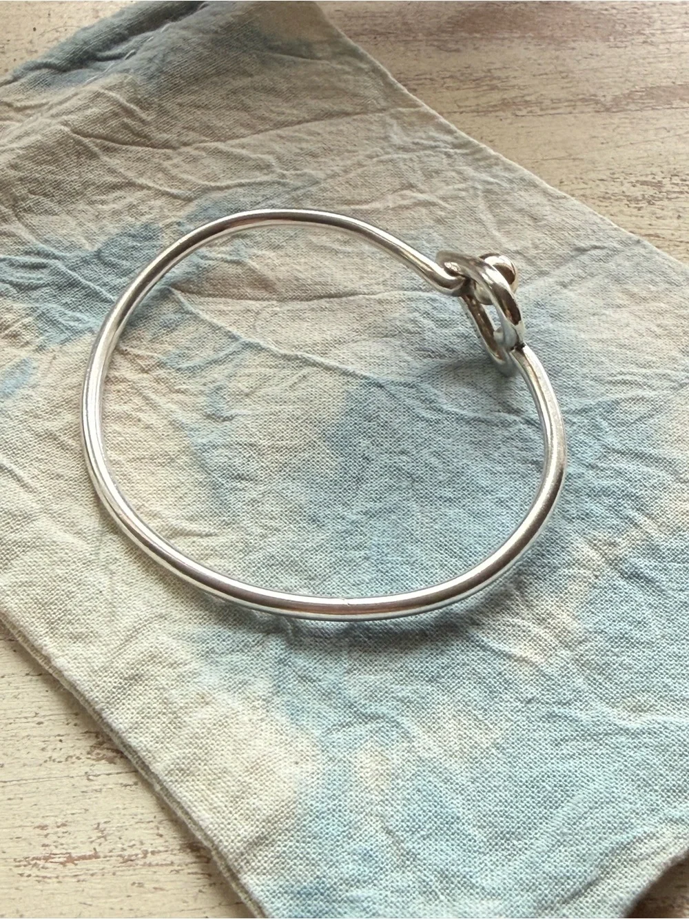 Eden Hand Arts Heart Bangle Bracelet with Gold Accent - Picture 6 of 7